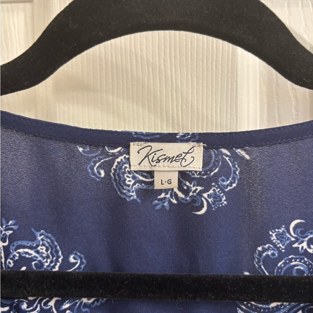 Kismet Blue Paisley Top